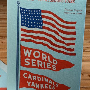 1942 Vintage St. Louis Cardinals - New York Yankees World Series Program - Canvas Gallery Wrap