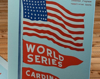 1942 Vintage St. Louis Cardinals - New York Yankees World Series Program - Canvas Gallery Wrap