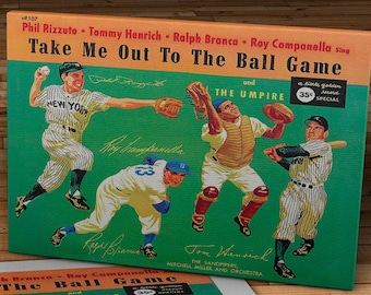 1952 Vintage Take Me Out To The  Ball Game Record Cover - Canvas Gallery Wrap
