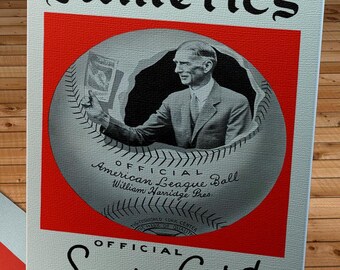 Vintage scorekaarthoes van de Philadelphia Athletics uit 1938 - Canvasomslag