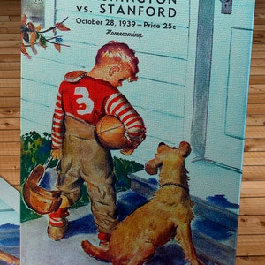 1939 Vintage Washington Huskies - Stanford Football Program - Canvas Gallery Wrap