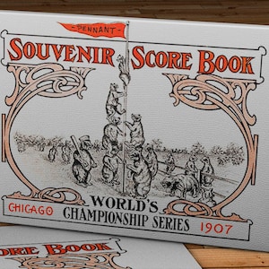 1907 Vintage Chicago Cubs - Detroit Tigers - World Series Program - Canvas Gallery Wrap