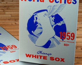 1959 Vintage Chicago White Sox World Series Program - Canvas Gallery Wrap