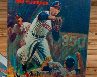 1964 Vintage Los Angeles Angels Baseball Program - Canvas Gallery Wrap