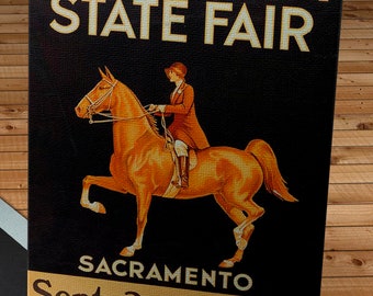 1933 Vintage California State Fair Poster - Canvas Gallery Wrap -