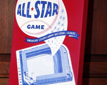 1950 Vintage All -Star Game Program - Comiskey Park, Chicago  - Canvas Gallery Wrap
