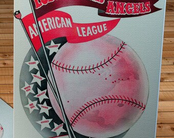 1962 Vintage Los Angeles Angels Scorecard Cover - Canvas Gallery Wrap