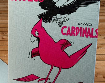 1963 Vintage St Louis Cardinals - Philadelphia Eagles Football Program Cover - Canvas Gallery Wrap