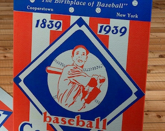 1939 Vintage Baseball Centennial Program - Hall of Fame - Canvas Gallery Wrap