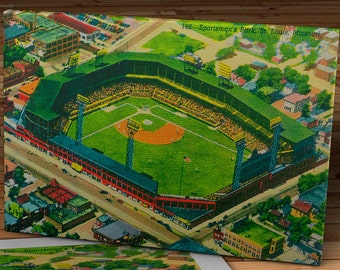 Vintage Sportsman's Park Postcard - St. Louis Cardinals - Canvas Gallery Wrap