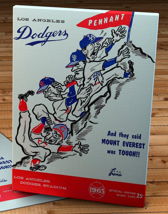 1963 Vintage Los Angeles Dodgers Scorecard - Pennant Climb