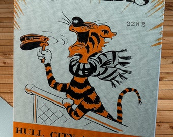 1956 Vintage Hull City Football Club - English Football Program Cover - Canvas Gallery Wrap