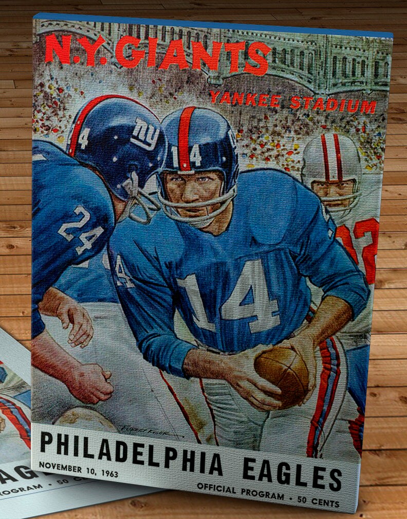 1963 Vintage New York Giants - Philadelphia Eagles Football