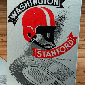 1956 Vintage Washington Huskies - Stanford Football Program Cover - Canvas Gallery Wrap
