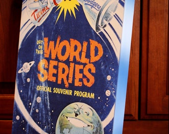 1965 Vintage Dodgers World Series Program - Canvas Gallery Wrap