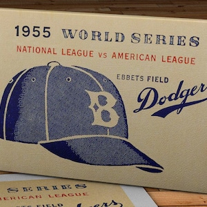 1955 Vintage Brooklyn Dodgers - World Series - Ebbets Field - Canvas Gallery Wrap