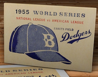 1955 Vintage Brooklyn Dodgers - World Series - Ebbets Field - Canvas Gallery Wrap