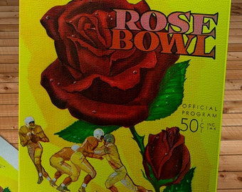 1960 Vintage Rose Bowl - Washington Huskies - Wisconsin Badgers Football Program Cover - Canvas Gallery Wrap