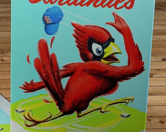 1957 Vintage St Louis Cardinals Yearbook - Canvas Gallery Wrap -  24 x 30