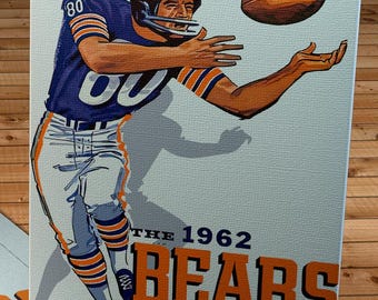1962 Vintage Chicago Bears Football Yearbook Cover - Canvas Gallery Wrap