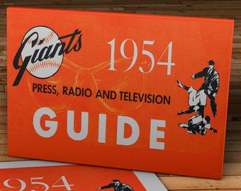 1954 Vintage New York Giants Baseball Press Guide - Canvas Gallery Wrap