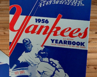 1956 Vintage New York Yankees Yearbook - Canvas Gallery Wrap