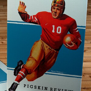 1936 Vintage Oregon State Beavers - Southern California Trojans Football Program Cover - Canvas Gallery Wrap