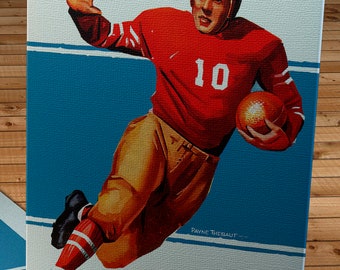 1936 Vintage Oregon State Beavers - Southern California Trojans Football Program Cover - Canvas Gallery Wrap
