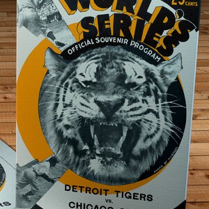 1935 Vintage Chicago Cubs - Detroit Tigers World Series Program Cover - Canvas Gallery Wrap