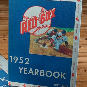 1952 Vintage Boston Red Sox Yearbook Canvas Gallery Wrap image 1