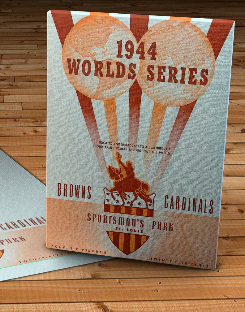 1944 ST LOUIS BROWNS Poster Decor Gift Wall Art 1944 World Series Team 17 x  11 Baseball Card Xmas Birthday Fan Gift Man Cave Decor