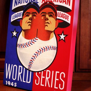 1945 Vintage Chicago Cubs - Detroit Tigers World Series Program - Canvas Gallery Wrap