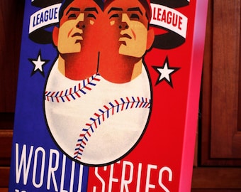 1945 Vintage Chicago Cubs - Detroit Tigers World Series Program - Canvas Gallery Wrap
