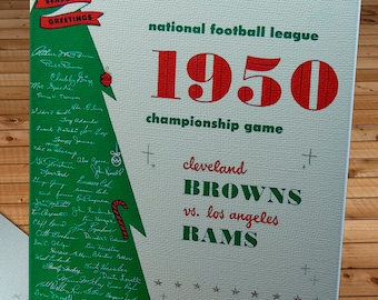 1950 Vintage Philadelphia Eagles - Los Angeles Rams Football Program - Canvas Gallery Wrap