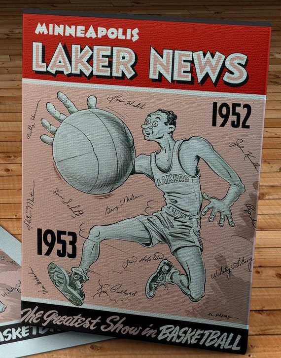 19521953 Vintage Minneapolis Lakers Basketball Program Cover Etsy