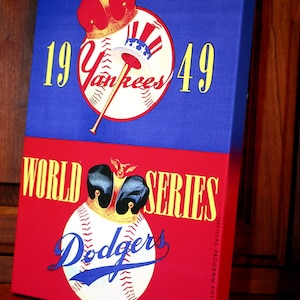 1949 Vintage Yankees vs Dodgers World Series Program - Canvas Gallery Wrap