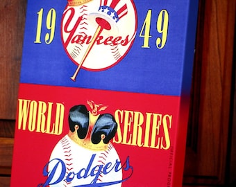 1949 Vintage Yankees vs Dodgers World Series Program - Canvas Gallery Wrap