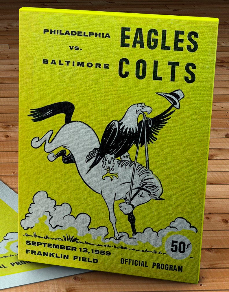 1960 Vintage St Louis Cardinals Philadelphia Eagles -  Israel