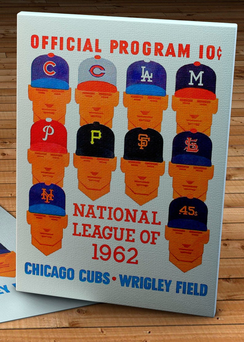 1962 Vintage Chicago Cubs Baseball Program National League Etsy