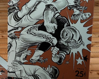 1961 Vintage Los Angeles Rams - Cleveland Browns Football Program - Canvas Gallery Wrap