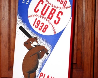 1938 Vintage Chicago Cubs Spring Training Program  - Canvas Gallery Wrap - 24 x 48