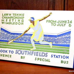 Manifesto vintage del tennis di Wimbledon del 1928 - Canvas Gallery Wrap