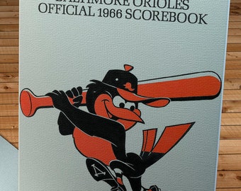 1966 Vintage Baltimore Orioles Scorebook Cover - Canvas Gallery Wrap