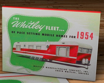 1954 Vintage Whitley Fleet Trailer - Canvas Gallery Wrap