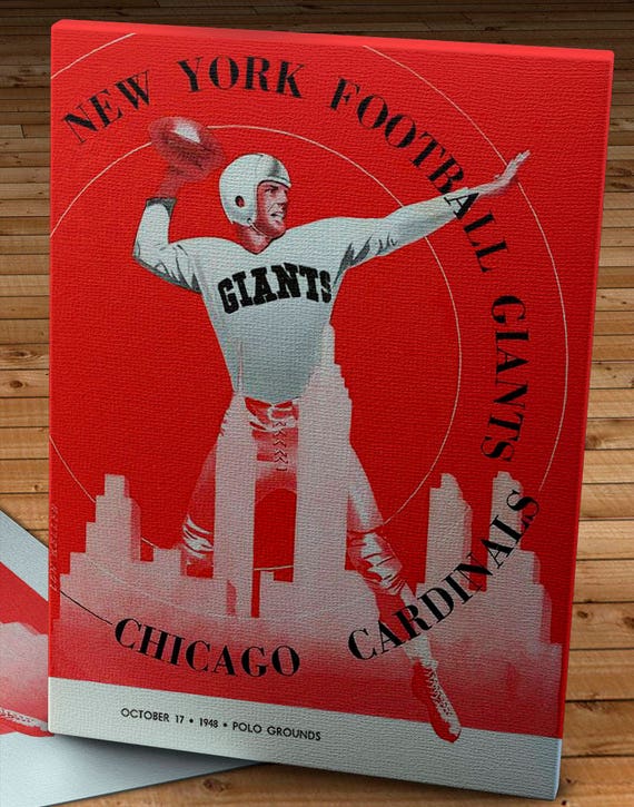 1948 Vintage New York Giants Chicago Cardinals Football 