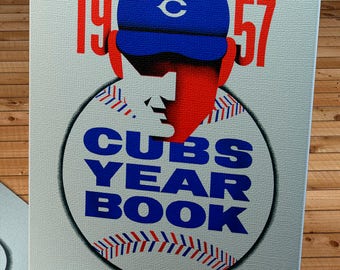 1957 Vintage Chicago Cubs Baseball Year Book - Canvas Gallery Wrap