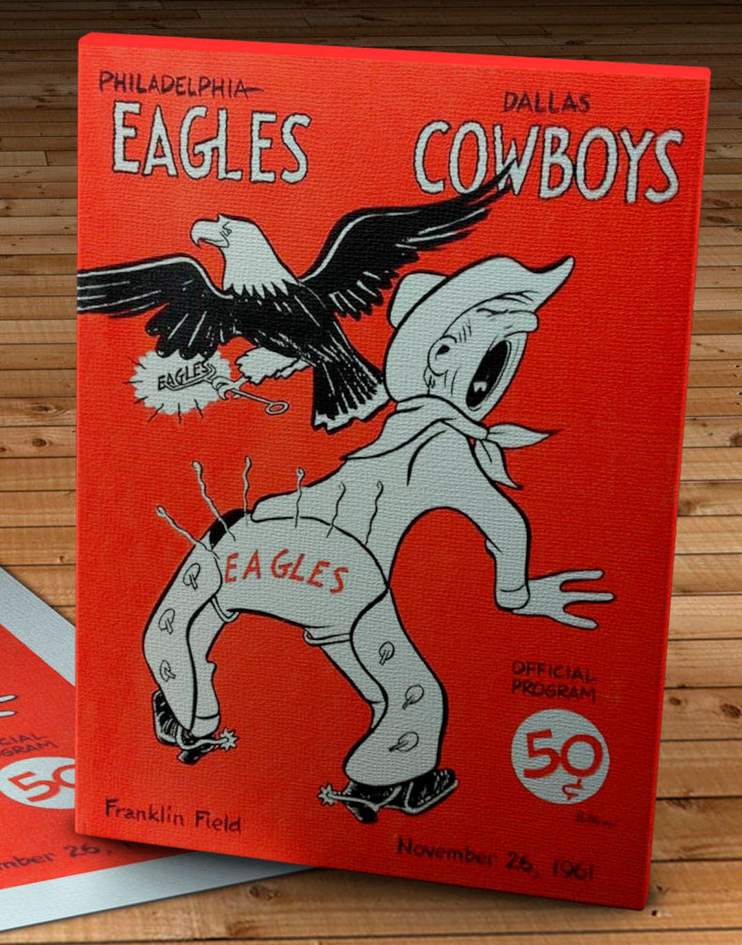 1961 Vintage Philadelphia Eagles - Dallas Cowboys Football Program