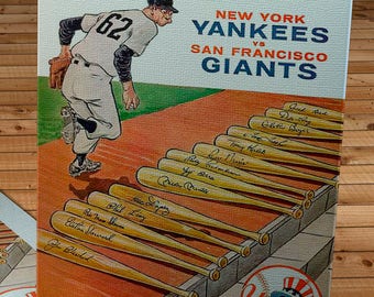 1962 Vintage New York Yankees - San Francisco Giants - World Series Program - Canvas Gallery Wrap