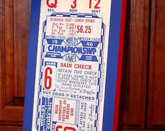 Vintage Baseball Tickets