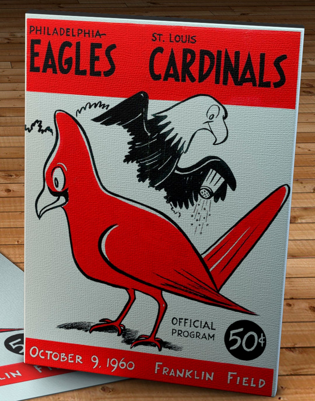 St. Louis Cardinals Vintage 1956 Program Poster